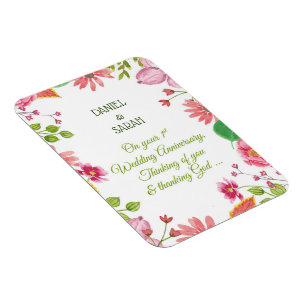 Blume zum 1. Hochzeitstag Magnet
