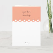 Blume zum 1. Jubiläum Karte (Rückseite)