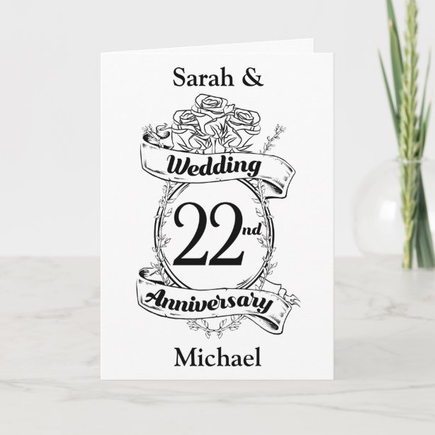 22 Hochzeitstag Karten Zazzle.de
