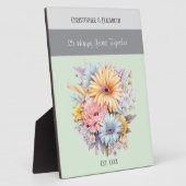 Blume zum 25. Jahrestag geben grüne Namen Fotoplatte (Seite)