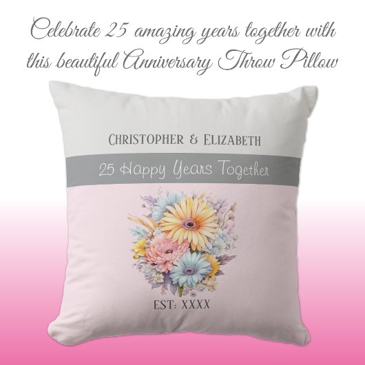 Blume zum 25. kissen