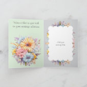 Blume zum 25. Silver Jubiläum graugrün Karte (Innenseite)