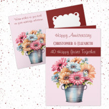 Blume zum 40. Ruby-Jubiläum bordeauxrot