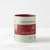 Blume zum 40. Ruby-Jubiläum geben grüne Namen Tasse (Zentrum)