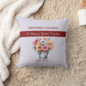 Blume zum 40. Ruby-Jubiläum lila Kissen (Decke)