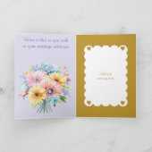 Blume zum 50. Goldenen Jubiläum lila Karte (Innenseite)