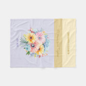 Blume zum 50-jährigen Goldjubiläum lila Fleecedecke (Vorderseite (Horizontal))