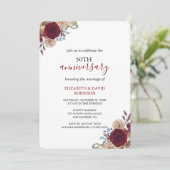 Blume zum 50-jährigen Jubiläum Einladung (Stehend Vorderseite)