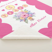 Blume zum 5. Jubiläum für immer rosa Sherpadecke (3/4)