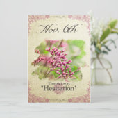 Blume zum 6. November "Thoroughwort" Karte (Stehend Vorderseite)