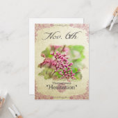 Blume zum 6. November "Thoroughwort" Karte (Vorderseite/Rückseite Beispiel)