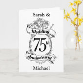 Blume zum 75. Hochzeitstag Karte (Gelbe Blume)