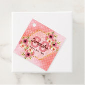 Blume zum 80. Geburtstag Korallengold Danke Geschenkanhänger (Beispiel)