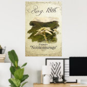 Blume zum August 18. Poster (Heimbüro)
