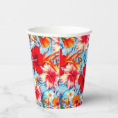 Blume zum blauen tropischen Hibiskus Pappbecher (Rechts)
