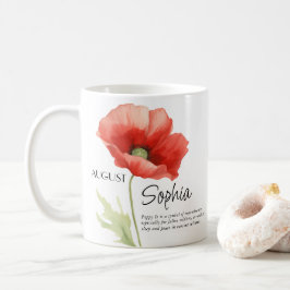 Blume zum Geburtmonat August Personalisiert Kaffeetasse