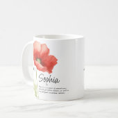 Blume zum Geburtmonat August Personalisiert Kaffeetasse (Vorderseite Links)