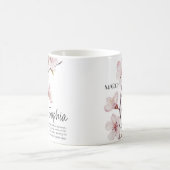 Blume zum Geburtmonat März Personalisiert Kaffeetasse (Mittel)