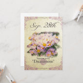 Blume zum Geburtstag am 28. September"Tatarisches Karte (Vorderseite/Rückseite Beispiel)