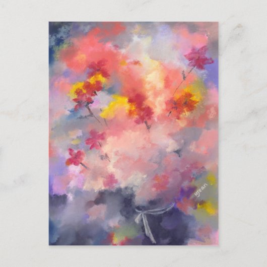 Blume zum Geburtstag für Sie Postkarte (Vorderseite)