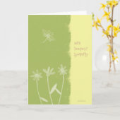 Blume zum grünen Beileid Karte (Gelbe Blume)