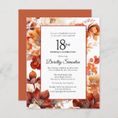 Blume zum Herbst des Haushalts 18. Geburtstag Einl (Vorne/Hinten)