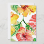 Blume zum Hibiskus Hochzeit Einladung (Rückseite)