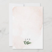 Blume zum Hochzeitsfeiern mit Peony und Gold Einladung (Rückseite)