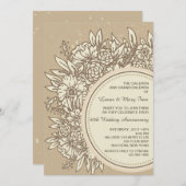 Blume zum Jahrestag Einladung (Vorne/Hinten)