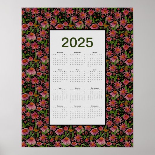Blume zum Kalenderjahr 2025 Poster (Vorne)