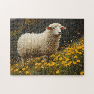Blume zum Malen von Schafbuttercup Puzzle