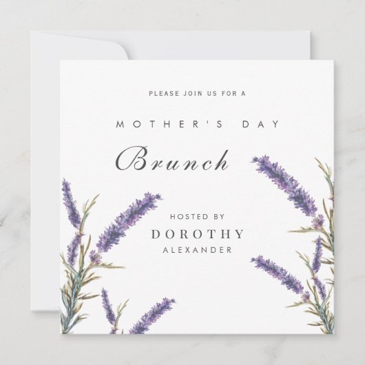 Blume zum Muttertag Einladung (Vorderseite)