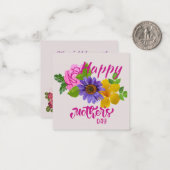 Blume zum Muttertag Mitteilungskarte (Vorderseite/Rückseite Beispiel)