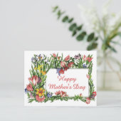 Blume zum Muttertag Postkarte (Stehend Vorderseite)