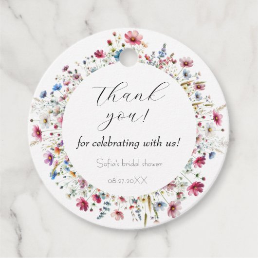 Blume zum Party "French Garden" Geschenkanhänger (Vorderseite)