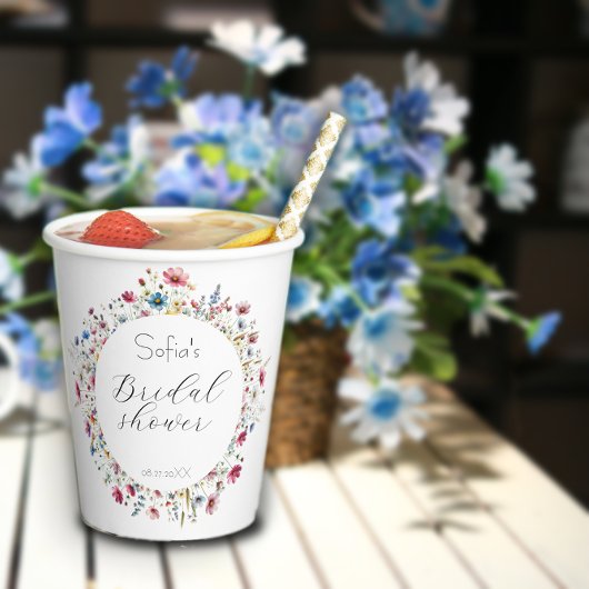 Blume zum Party "French Garden" Pappbecher