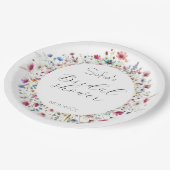 Blume zum Party "French Garden" Pappteller (Schrägansicht)