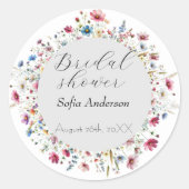 Blume zum Party "French Garden" Runder Aufkleber (Vorderseite)