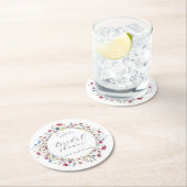 Blume zum Party "French Garden" Runder Pappuntersetzer (Vor Ort)