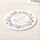 Blume zum Party "French Garden" Runder Pappuntersetzer (Angewinkelt)