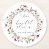 Blume zum Party "French Garden" Runder Pappuntersetzer (Vorderseite)