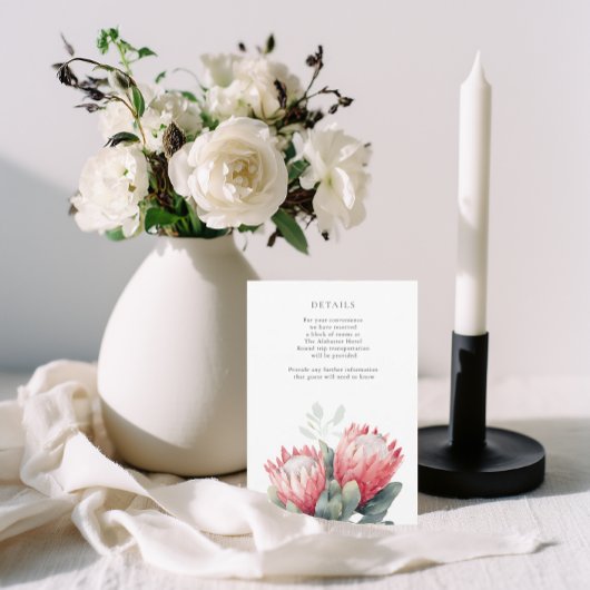 Blume zum Protea Blush Begleitkarte