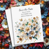 Blume zum Schneiden von Papier speichern das Datum Einladung