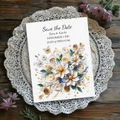 Blume zum Schneiden von Papier speichern das Datum Einladung