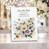 Blume zum Schneiden von Papier speichern das Datum Einladung