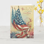 BLUME zum Tag des Gedenkens an die US-Flagge Karte (Gelbe Blume)