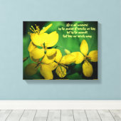 Blume zum Thema Inspiration Leinwanddruck (Insitu (Holzboden))