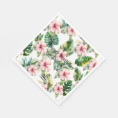 Blume zum tropischen Pink-Hibiskus Serviette (Ecke)