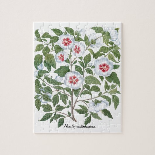 Blume zum Vintagen Hibiskus von Basilius Besler Puzzle (Vertikal)