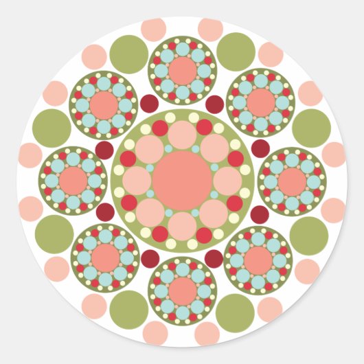 Blume zum Weihnachtsfest Runder Aufkleber (Vorderseite)